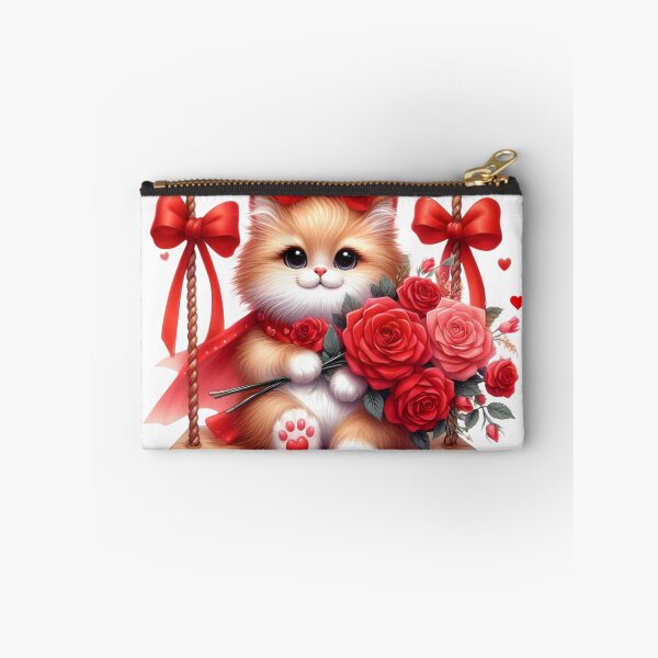 Item preview, Purring Through Life Swinging With Love - Cute Kitten Valentine Roses designed and sold by Serjames.