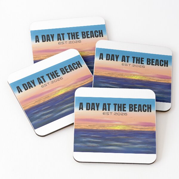 Item preview, A Day at the Beach 2026 Sunset Ocean View Art designed and sold by PixelWaveBD.