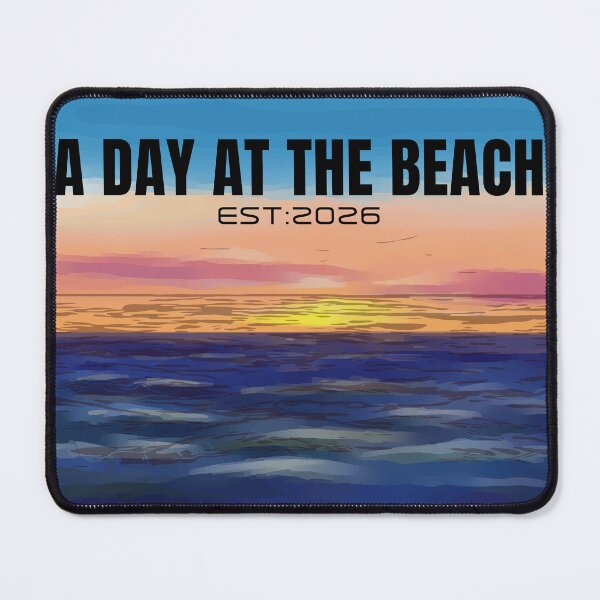 Item preview, A Day at the Beach 2026 Sunset Ocean View Art designed and sold by PixelWaveBD.