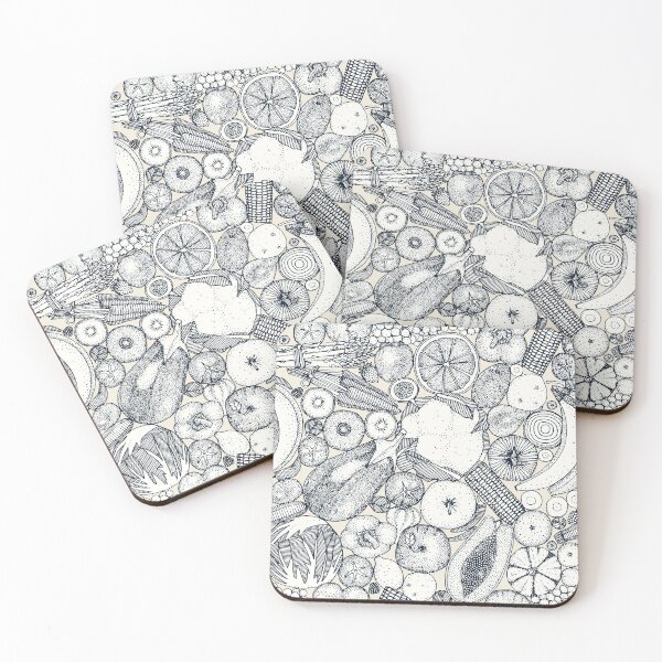 Item preview, fruit and vegetables indigo designed and sold by scrummy.