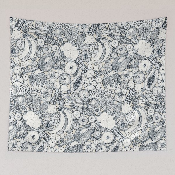 Item preview, fruit and vegetables indigo designed and sold by scrummy.