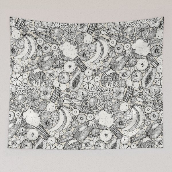 Item preview, fruit and vegetables black designed and sold by scrummy.