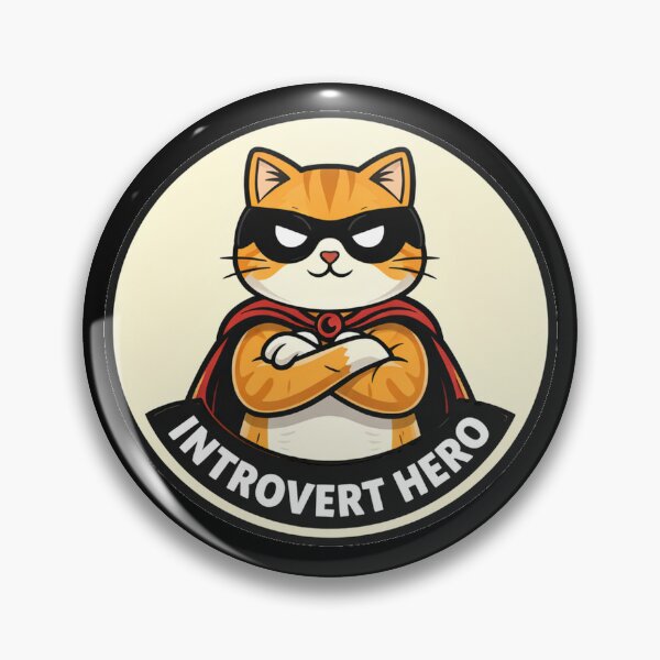 Artikelvorschau, Abzeichen für introvertierte Heldenkatzen entworfen und verkauft von the-dovlat.