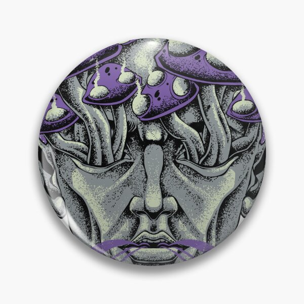 Item preview, Psychedelic Mushroom Head Illustration – Surreal Purple Trippy Art Design designed and sold by xiir.