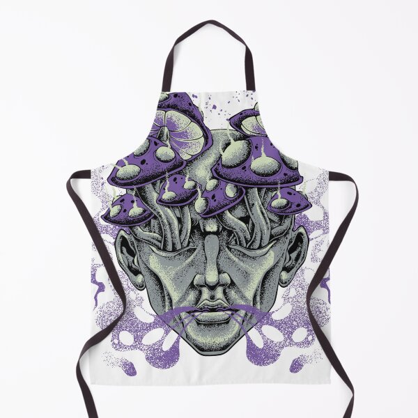 Item preview, Psychedelic Mushroom Head Illustration – Surreal Purple Trippy Art Design designed and sold by xiir.