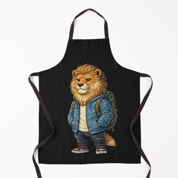 Item preview, Travel Nomad Lion – Embroidered Patch Style Adventure Streetwear Animal Art designed and sold by ColorSplash123.