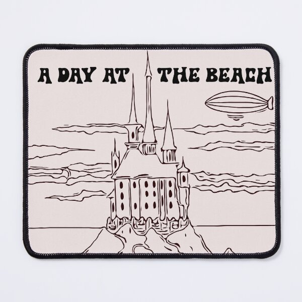 Item preview, A Day at the Beach Fantasy Castle and Airship Sketch designed and sold by PixelWaveBD.