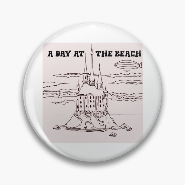 Item preview, A Day at the Beach Fantasy Castle and Airship Sketch designed and sold by PixelWaveBD.