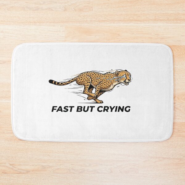 Item preview, Fast But Crying Anxious Cheetah Burnout Meme designed and sold by Petzzz.