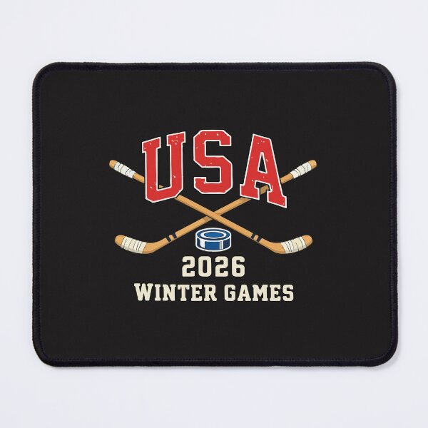 Item preview, USA Hockey 2026 Winter Games Patriotic Ice Hockey Sticks Design designed and sold by kiralynstration.