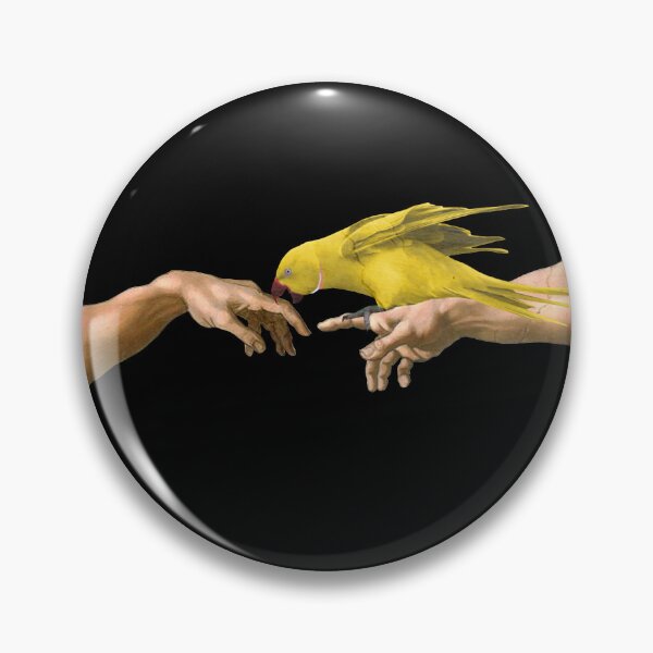 Item preview, Creation of a Yellow Indian Ringneck, Alexandrine parrot - Michelangelo parody designed and sold by FandomizedRose.