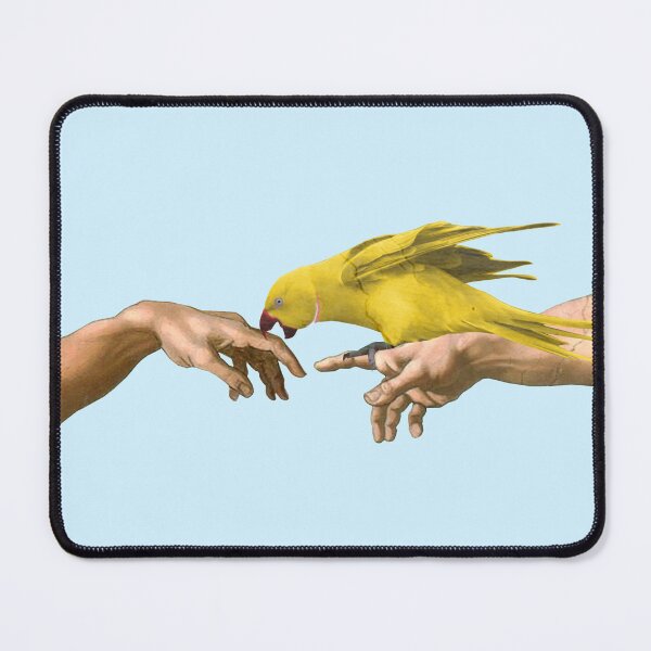 Item preview, Creation of a Yellow Indian Ringneck, Alexandrine parrot - Michelangelo parody designed and sold by FandomizedRose.