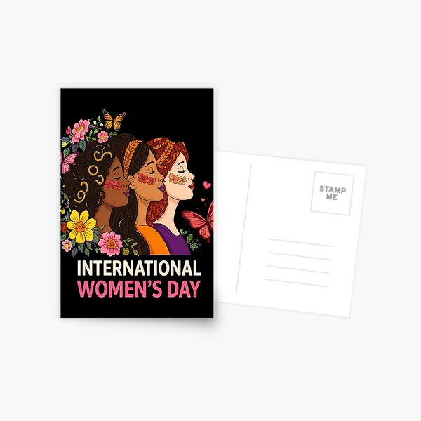 「International Women's Day 2020」カードのみ Editable International Women's Day Card, Happy Women's Day
