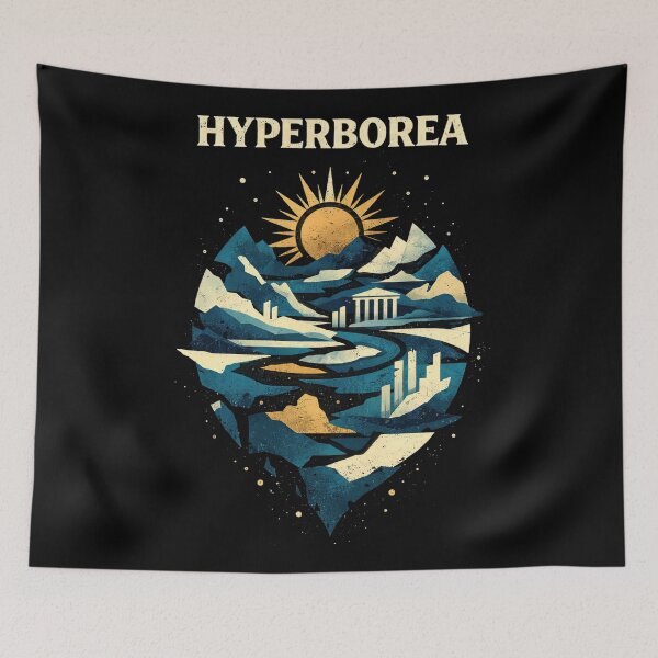 Item preview, Hyperborea Mythic Lost Civilization Art designed and sold by Retr0Tshirts.