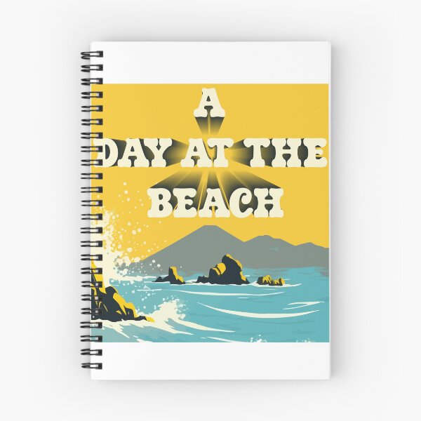 Item preview, A Day at the Beach Retro Vintage Tropical Coast Art designed and sold by PixelWaveBD.