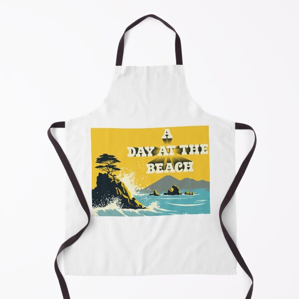 Item preview, A Day at the Beach Retro Vintage Tropical Coast Art designed and sold by PixelWaveBD.