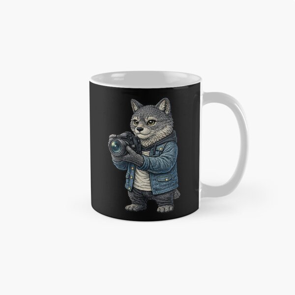 Item preview, Photographer Cat – Embroidered Patch Style Creative Camera Animal Art designed and sold by ColorSplash123.
