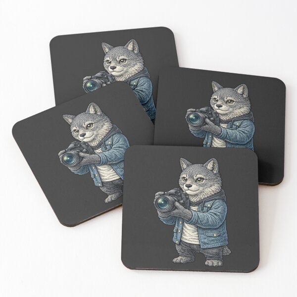 Item preview, Photographer Cat – Embroidered Patch Style Creative Camera Animal Art designed and sold by ColorSplash123.