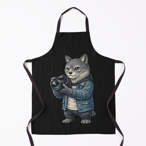 Item preview, Photographer Cat – Embroidered Patch Style Creative Camera Animal Art designed and sold by ColorSplash123.