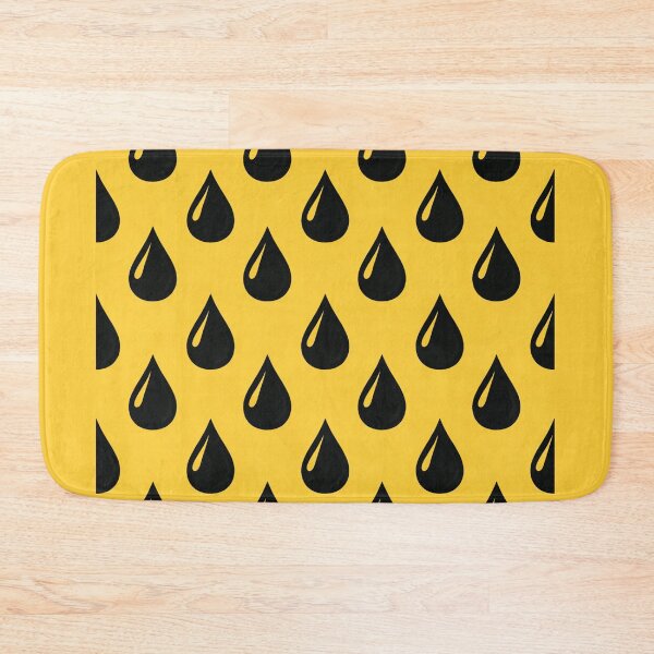 Item preview, Yellow Background Black Raindrop Pattern designed and sold by DrizzyV.