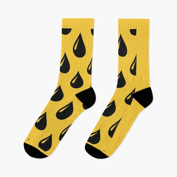 Item preview, Yellow Background Black Raindrop Pattern designed and sold by DrizzyV.