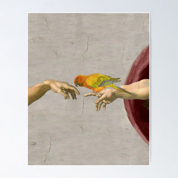Item preview, Creation of an Sun Conure - Michelangelo parody designed and sold by FandomizedRose.