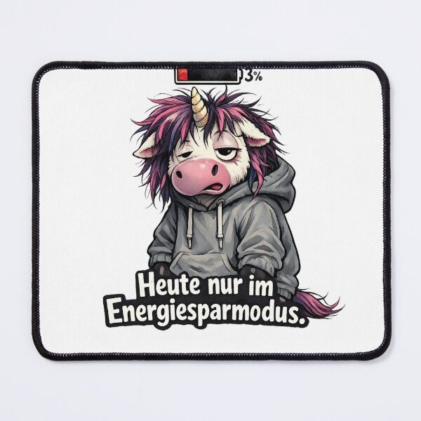 Item preview, Unicorn in Power Saving Mode – Cute but Tired designed and sold by Tinosshop.