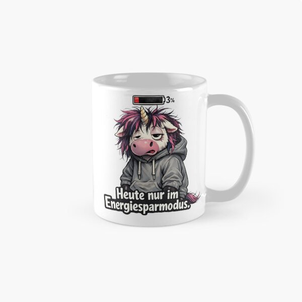 Item preview, Unicorn in Power Saving Mode – Cute but Tired designed and sold by Tinosshop.