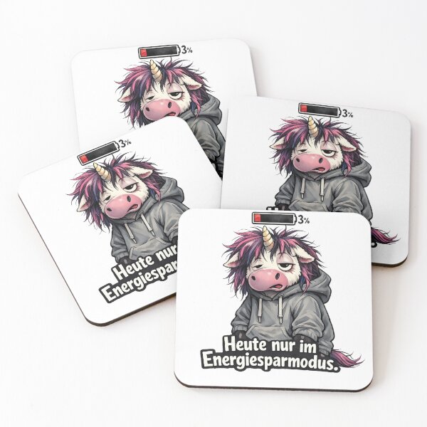 Item preview, Unicorn in Power Saving Mode – Cute but Tired designed and sold by Tinosshop.