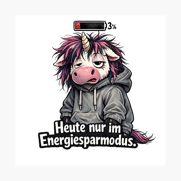 Artikelvorschau, Einhorn im Energiesparmodus – Müde aber magisch entworfen und verkauft von Tinosshop.