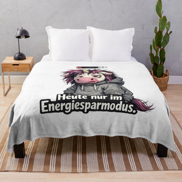 Item preview, Unicorn in Power Saving Mode – Cute but Tired designed and sold by Tinosshop.