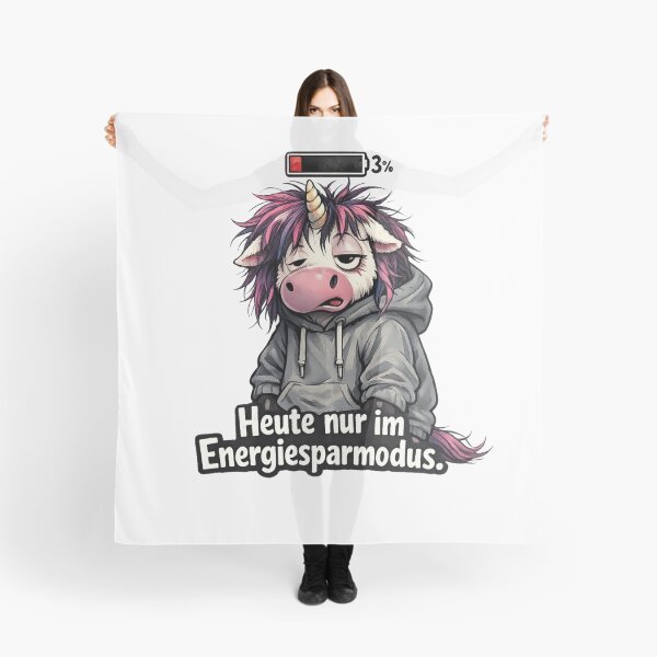 Item preview, Unicorn in Power Saving Mode – Cute but Tired designed and sold by Tinosshop.