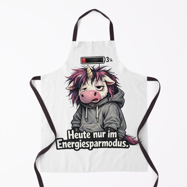 Item preview, Unicorn in Power Saving Mode – Cute but Tired designed and sold by Tinosshop.