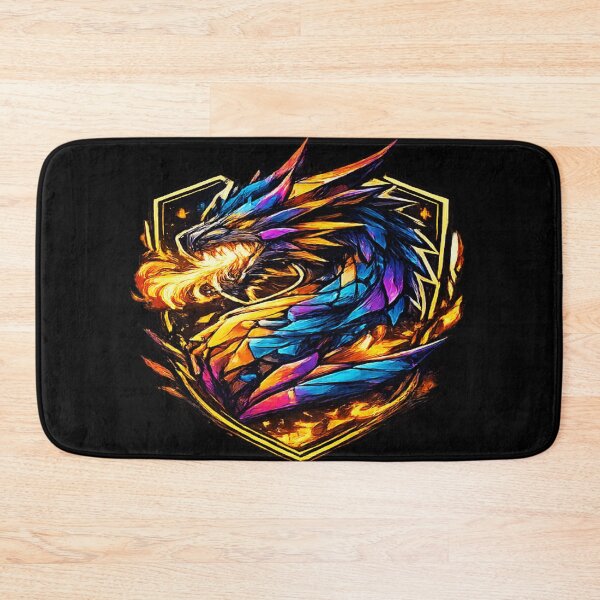 Item preview, Neon Flame Dragon Emblem designed and sold by myforestfog.