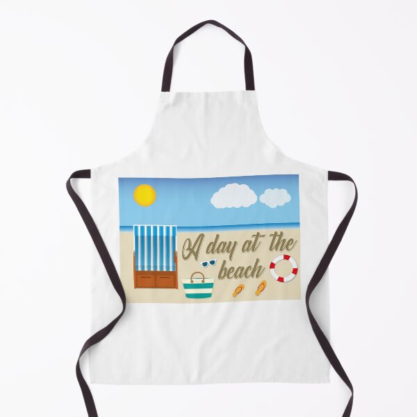 Item preview, A Day at the Beach Tropical Summer Essentials Flat Art designed and sold by PixelWaveBD.