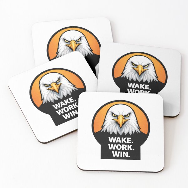 Item preview, Wake Work Win Eagle Motivation designed and sold by the-dovlat.