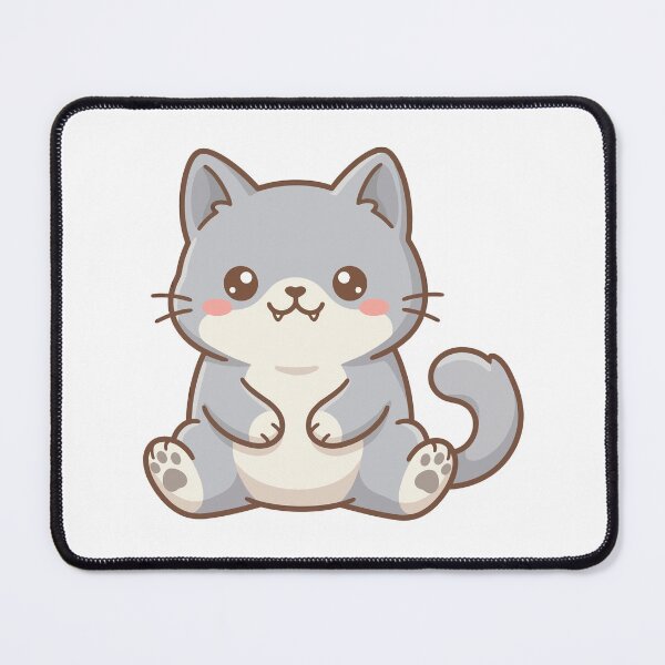 Item preview, Kawaii Grey Vampire Cat Chibi Art designed and sold by minscw.