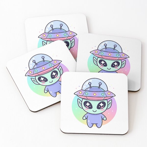 Item preview, cute alien cartoon with pastel neon colors designed and sold by iwzzuel.