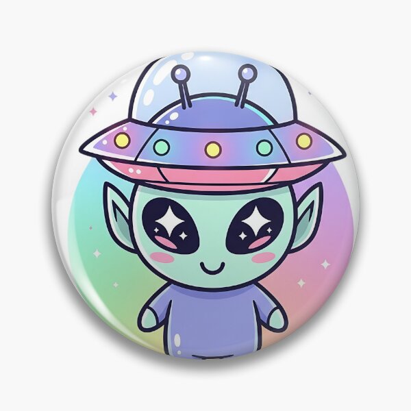 Item preview, cute alien cartoon with pastel neon colors designed and sold by iwzzuel.