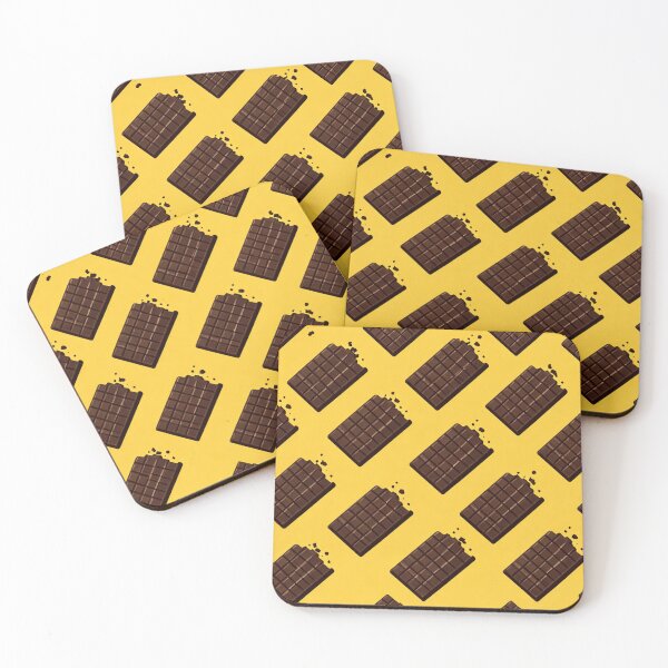 Item preview, Chocolate Bar Seamless Pattern – Sweet Minimal Food Design on Yellow designed and sold by DrizzyV.