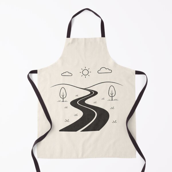 Item preview, Minimalist Road Illustration on Beige – Simple Line Landscape Art designed and sold by DrizzyV.