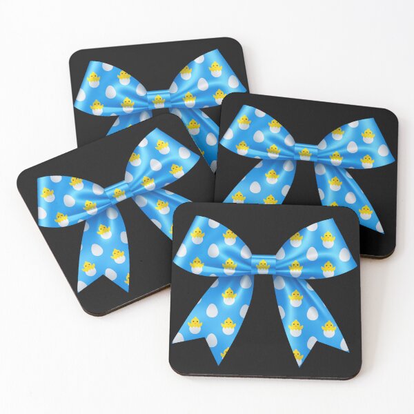 Item preview, Cute Easter Chick Bow - Blue Ribbon with Baby Chicks and Eggs Design designed and sold by TTStudio.