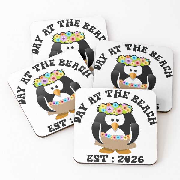 Item preview, Cute Hula Penguin Day at the Beach 2026 Funny Summer Art designed and sold by PixelWaveBD.
