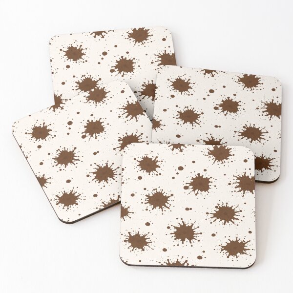 Item preview, Mud Splatter Seamless Pattern – Grunge Brown Stain Design on Beige designed and sold by DrizzyV.