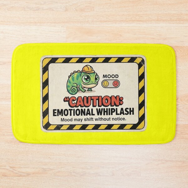 Item preview, Caution Emotional Whiplash Kawaii Chameleon designed and sold by Visual Dept..