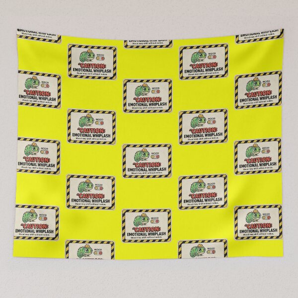 Item preview, Caution Emotional Whiplash Kawaii Chameleon designed and sold by Visual Dept..