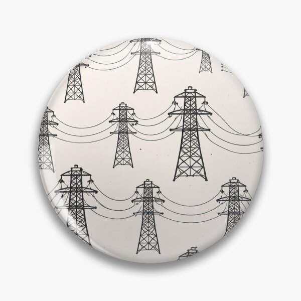Item preview, Electrical Tower Pattern – Power Line Minimal Industrial Design designed and sold by DrizzyV.