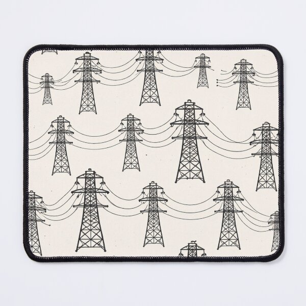 Item preview, Electrical Tower Pattern – Power Line Minimal Industrial Design designed and sold by DrizzyV.