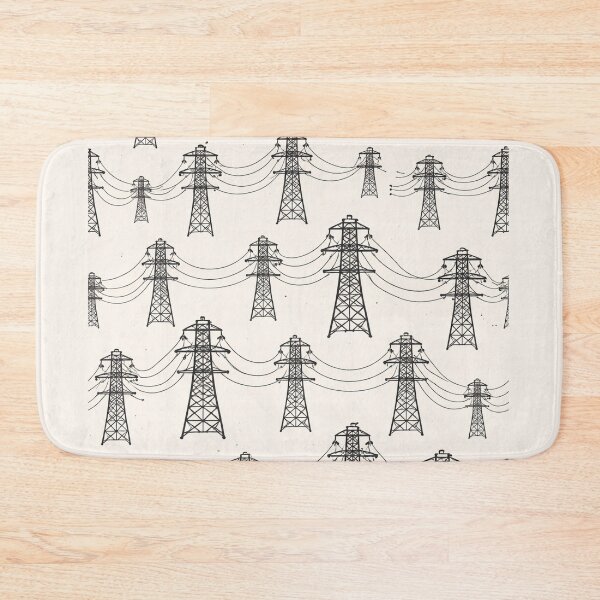 Item preview, Electrical Tower Pattern – Power Line Minimal Industrial Design designed and sold by DrizzyV.