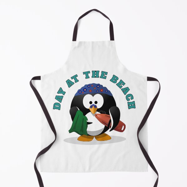Item preview, Day at the Beach Lifeguard Penguin Cute Summer Vacation Art designed and sold by PixelWaveBD.